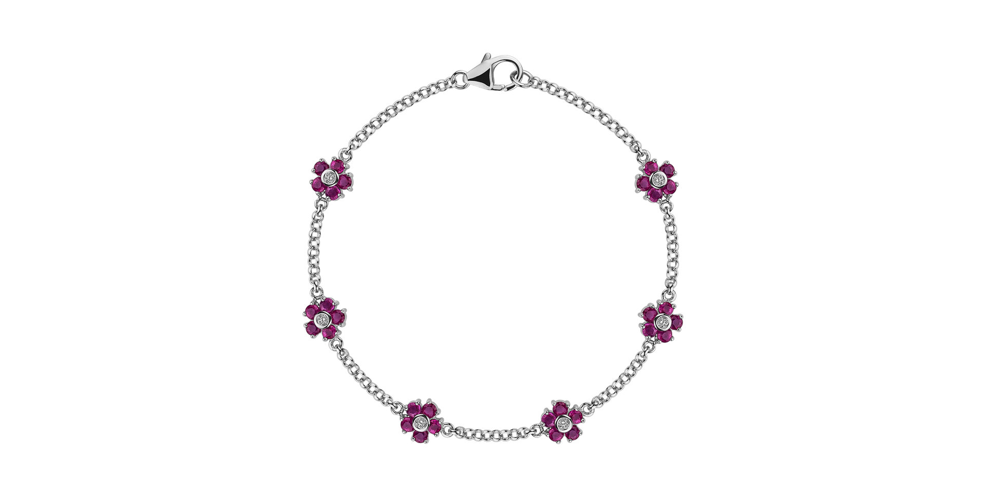 Children's diamond bracelet and Ruby Sweet Blossoms