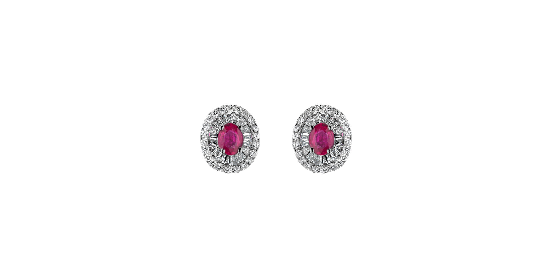 Diamond earrings with Ruby Mears