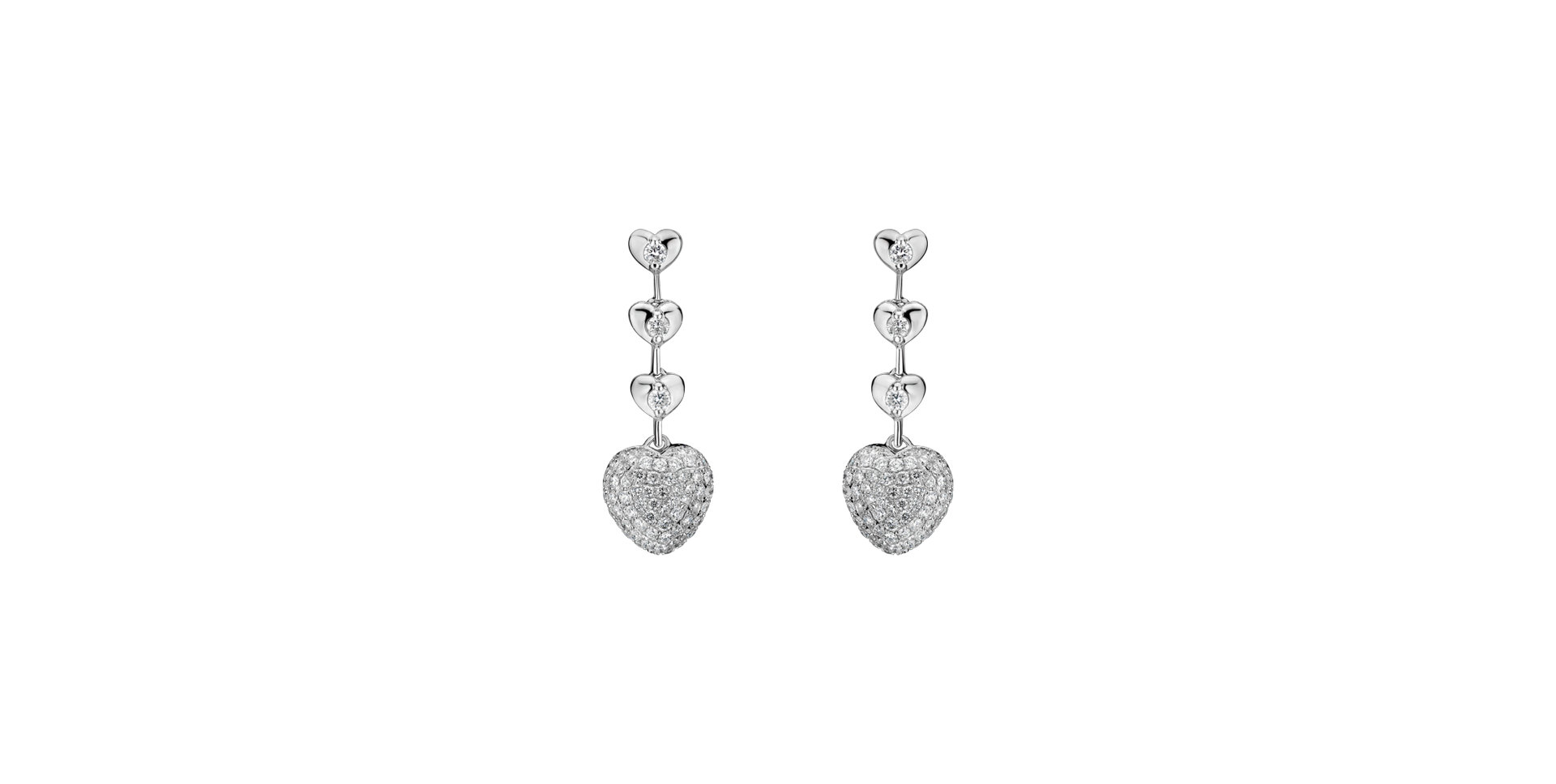 Diamond earrings Divine Hearts