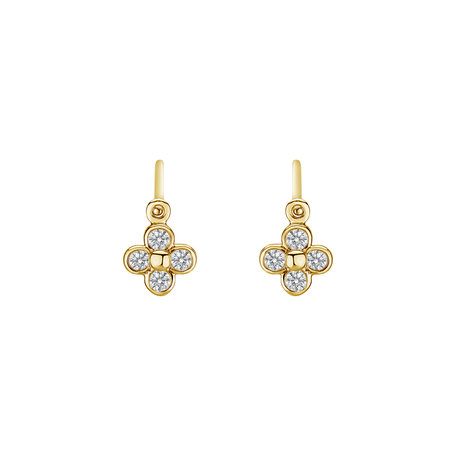 Children's diamond earrings Sun Shine