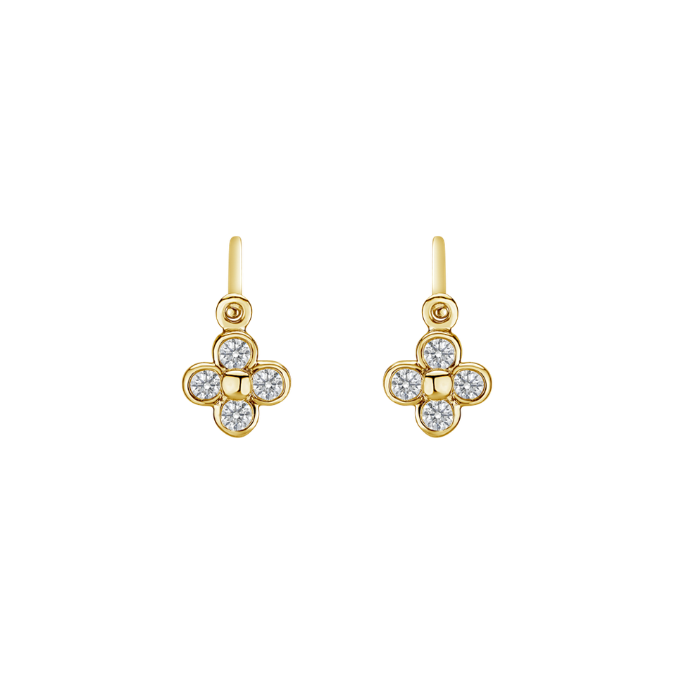 Children's diamond earrings Sun Shine