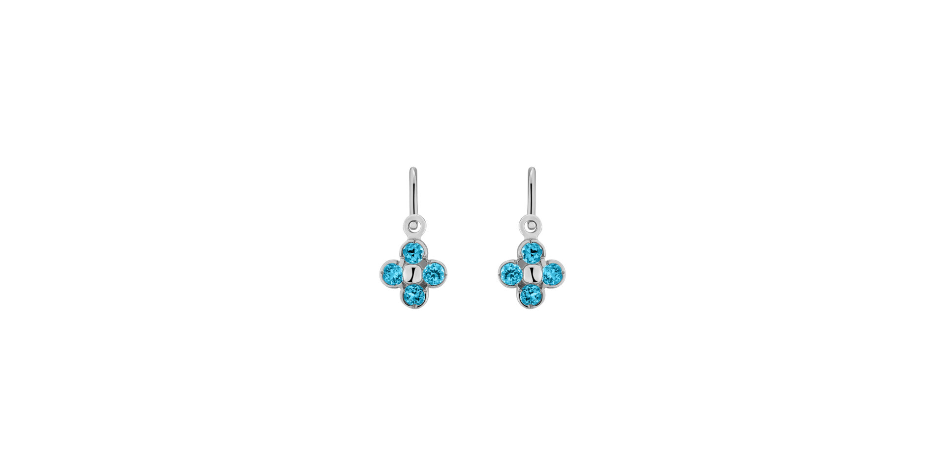 Children's earrings with Topaz Lobelia