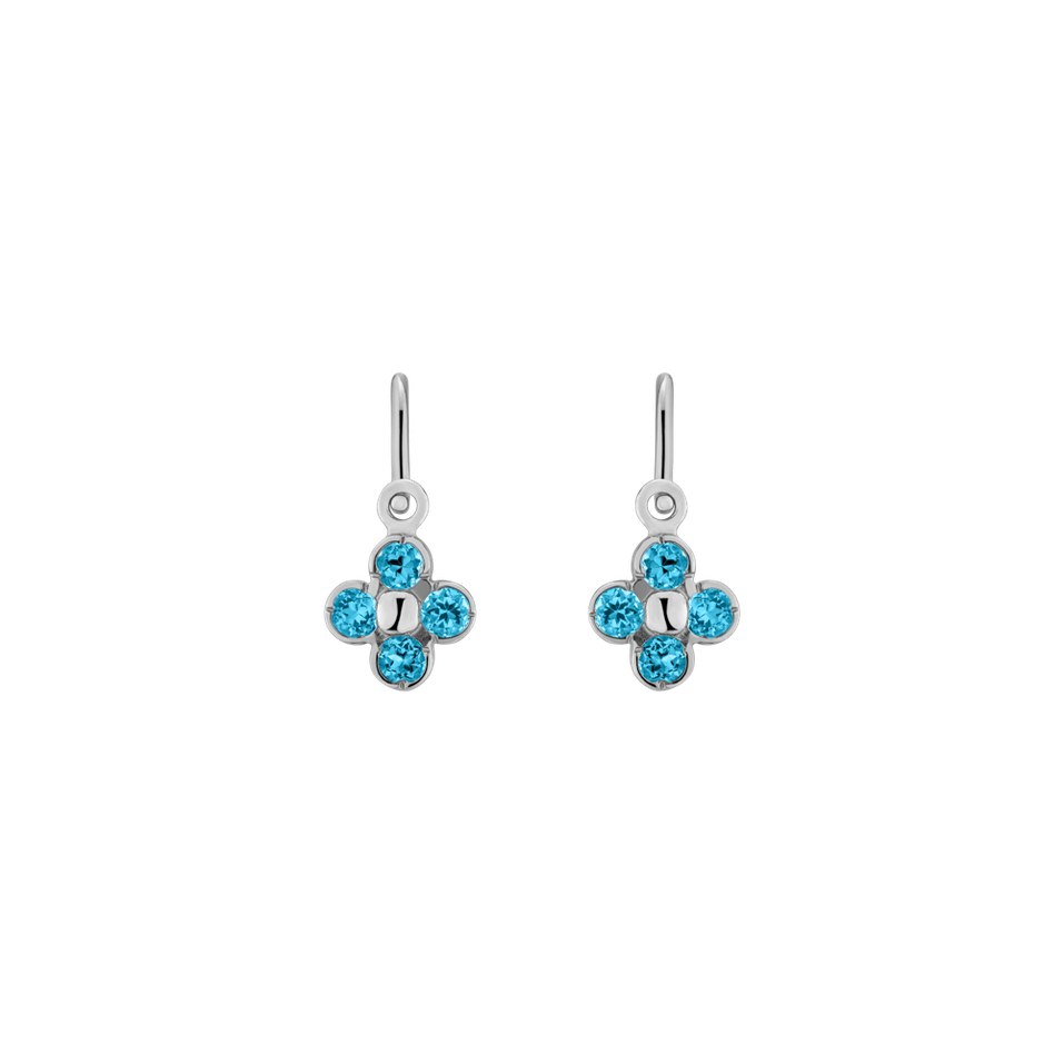 Children's earrings with Topaz Lobelia