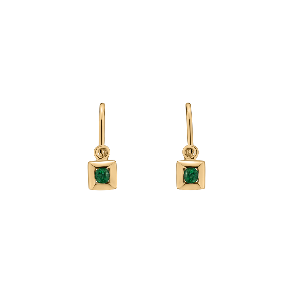 Children's earrings with Emerald Baby Dream