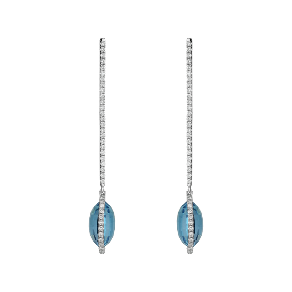 Diamond earrings with Topaz Gael