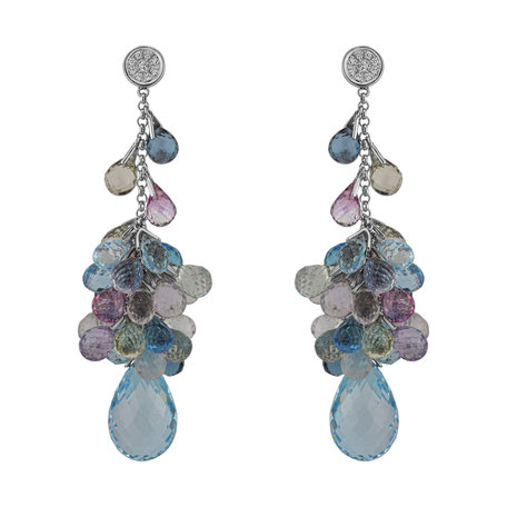 Diamond earrings and gemstones Icarius