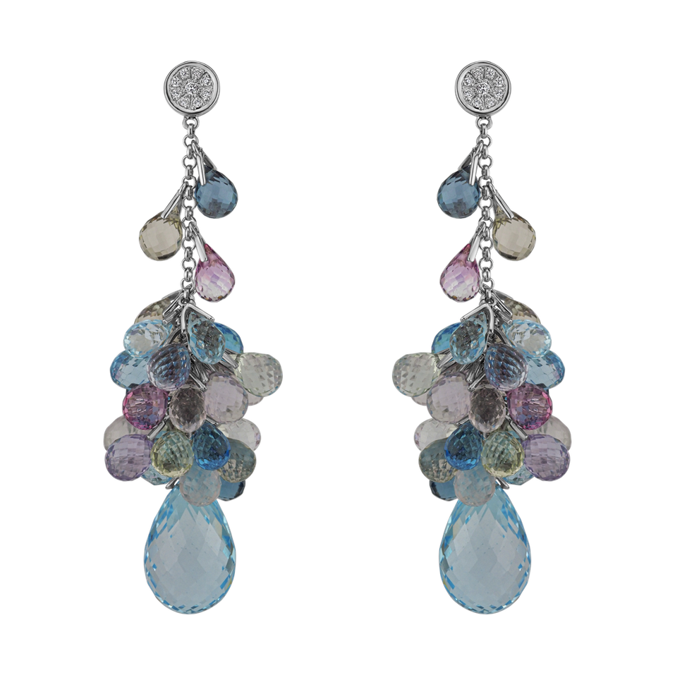 Diamond earrings and gemstones Icarius