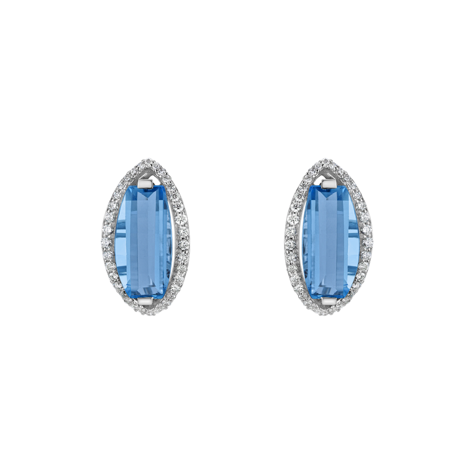Diamond earrings with Topaz Howery