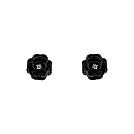 Diamond earrings and Onyx Black Dahlia