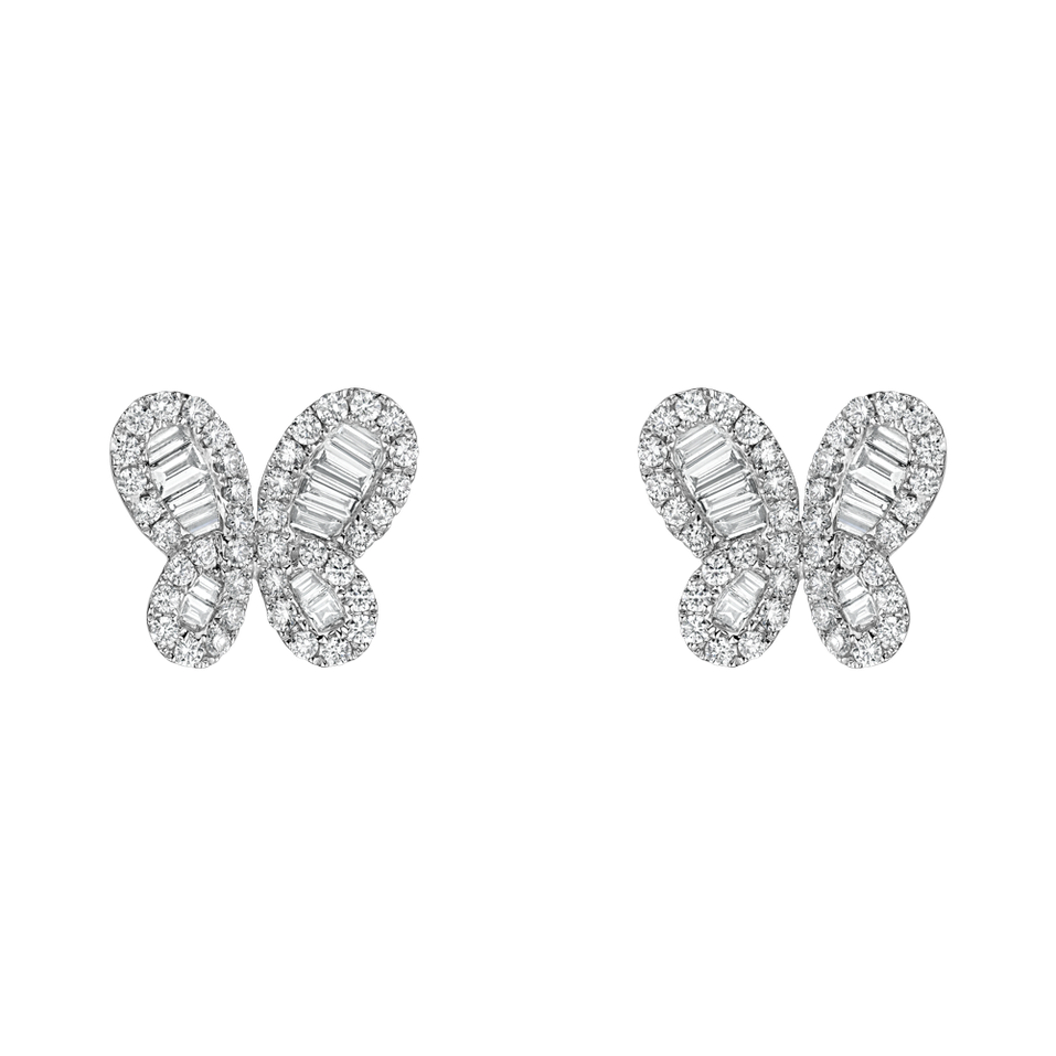 Diamond earrings Godiva Butterfly