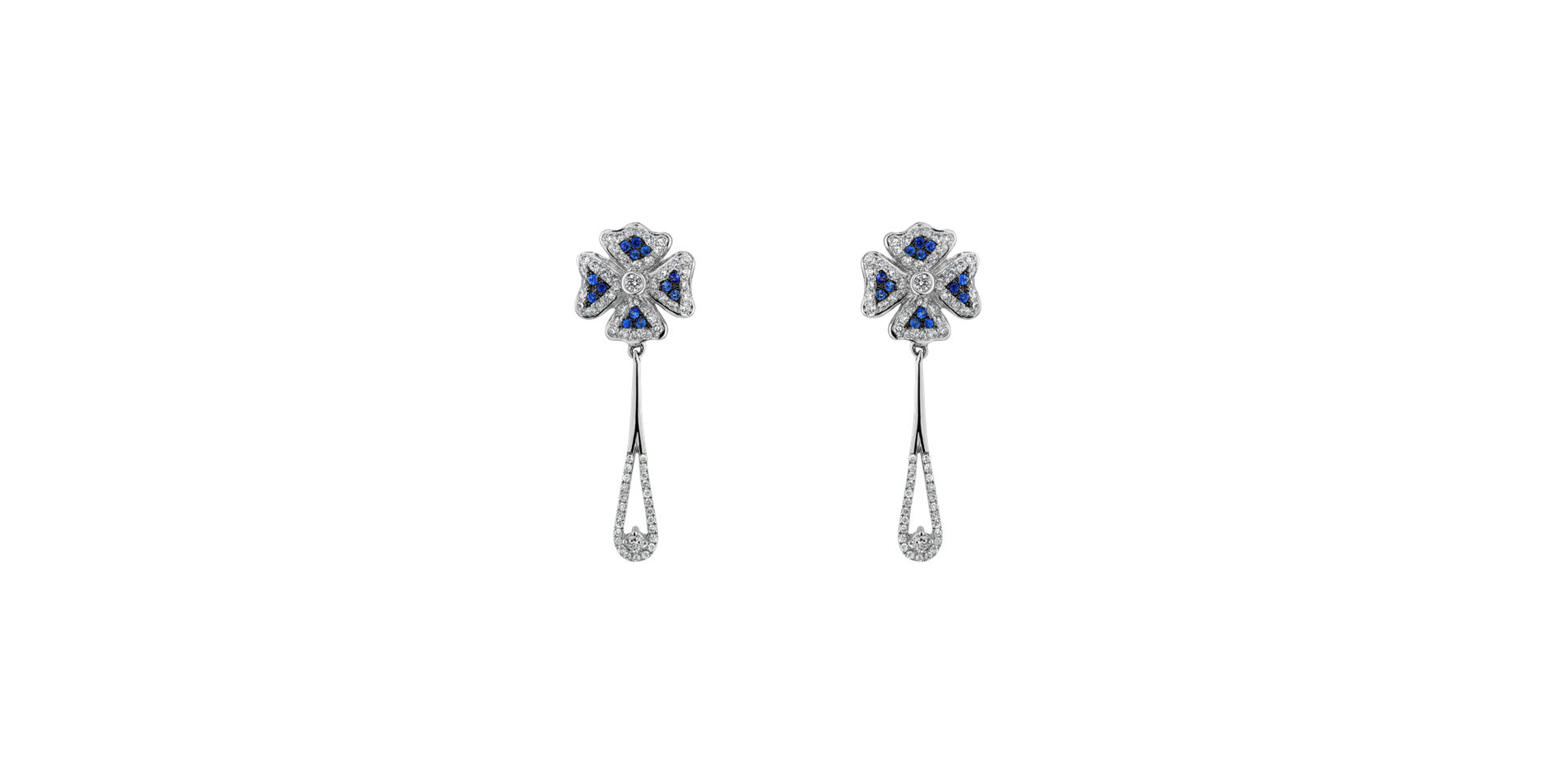 Diamond earrings and Sapphire Rhapsody in Blue