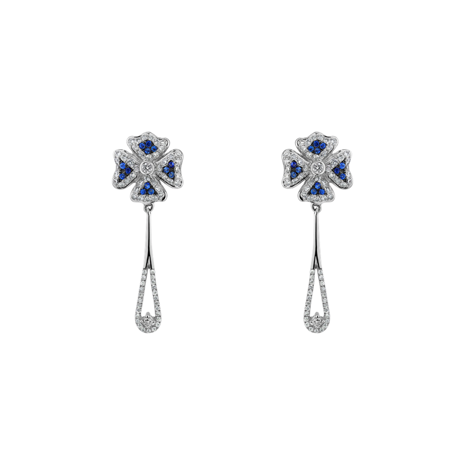 Diamond earrings and Sapphire Rhapsody in Blue