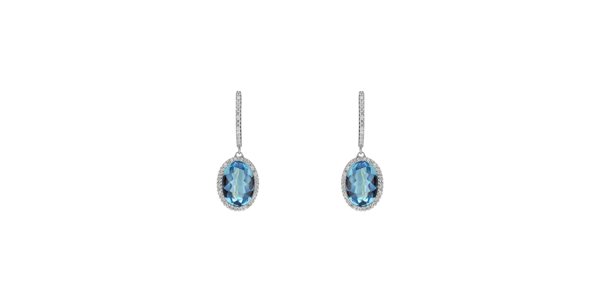Diamond earrings with Topaz Manon
