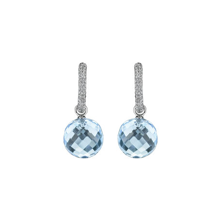 Diamond earrings with Topaz Amirra
