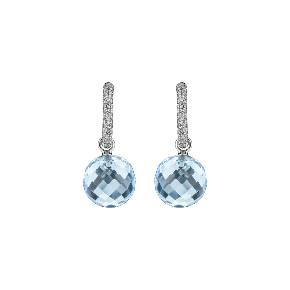 Diamond earrings with Topaz Amirra