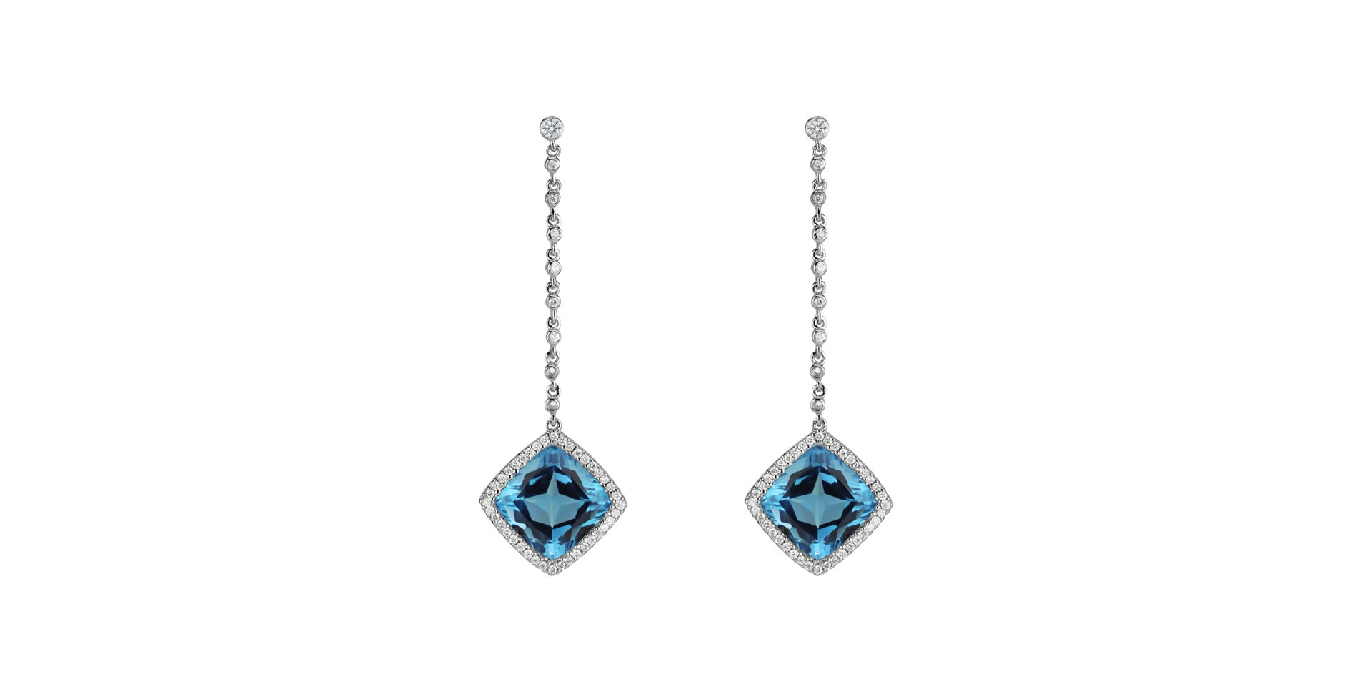 Diamond earrings with Topaz Orion
