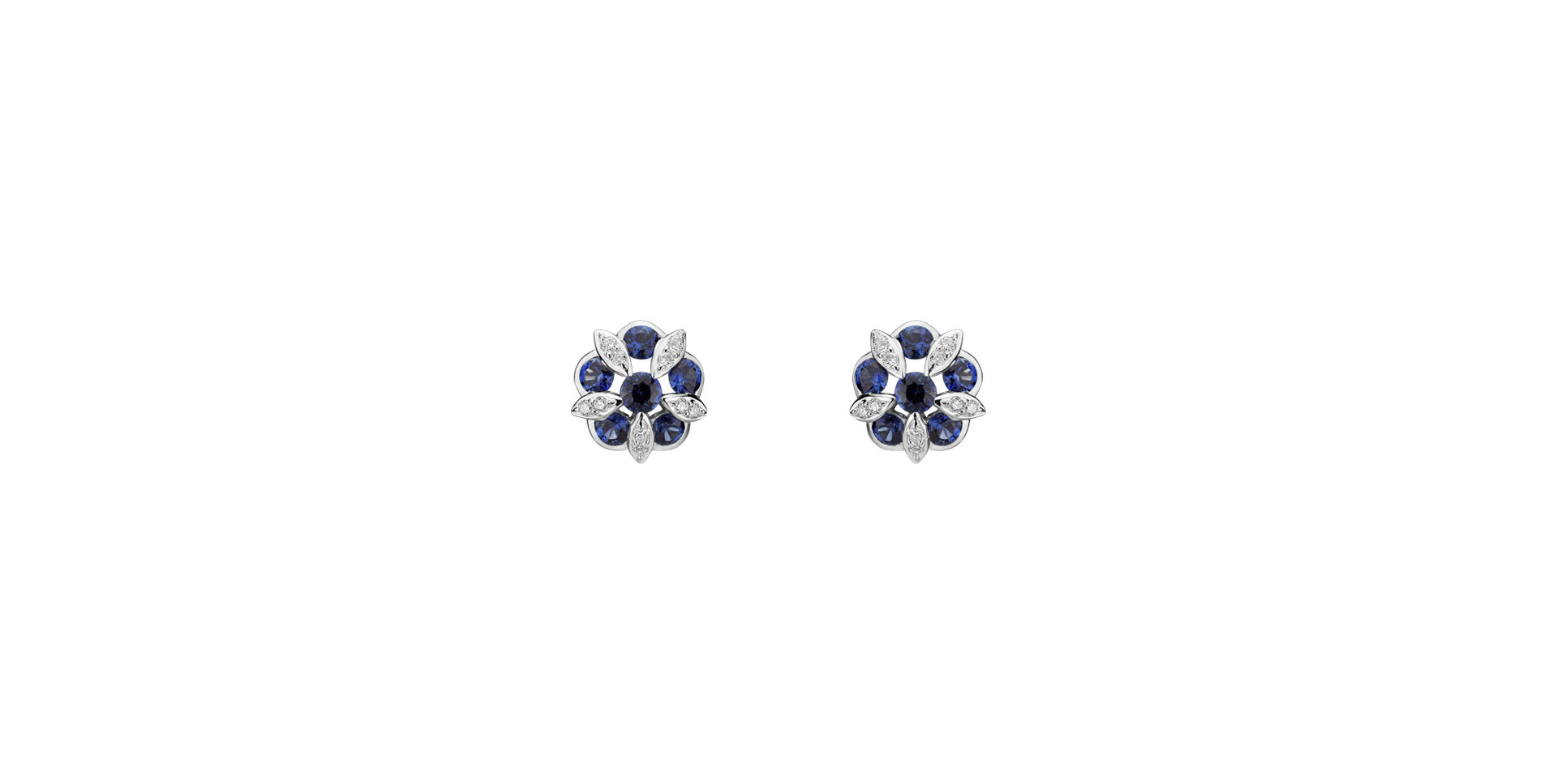 Diamond earrings with Sapphire Ryleigh