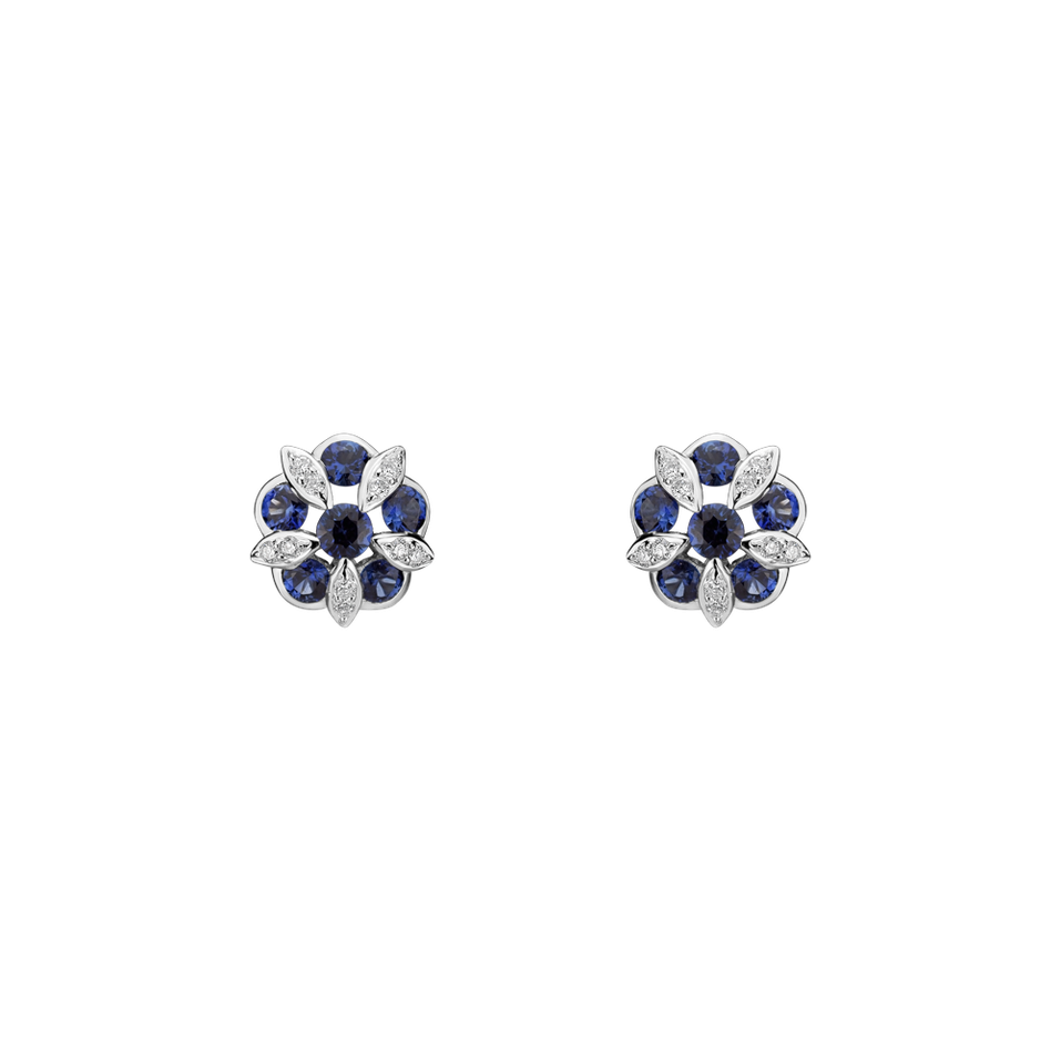 Diamond earrings with Sapphire Ryleigh