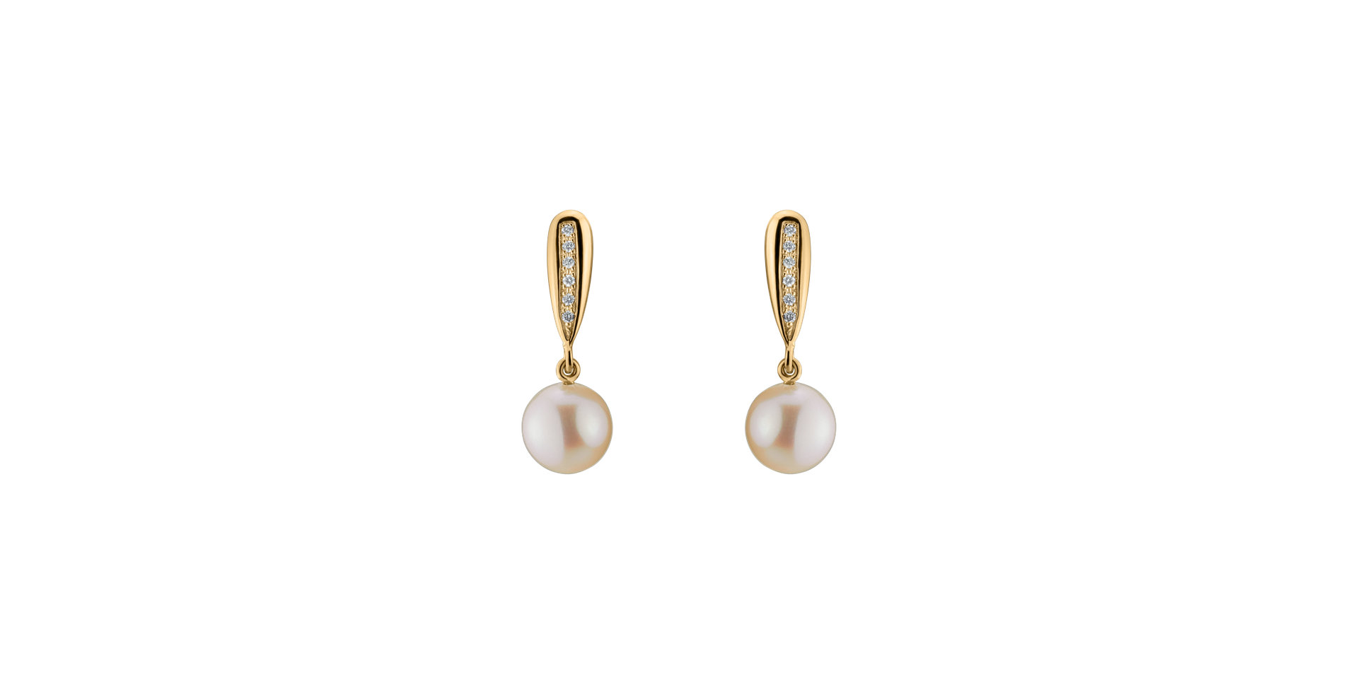Diamond earrings with Pearl Water Elegance