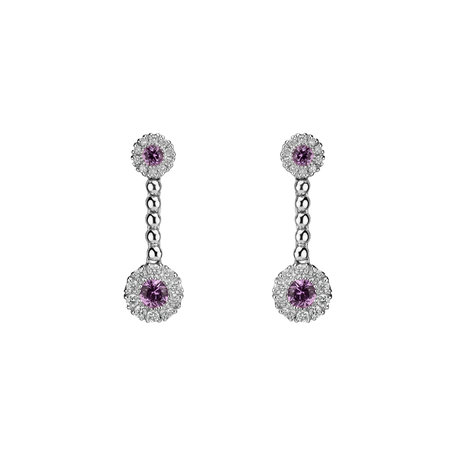Diamond earrings with Sapphire Callie