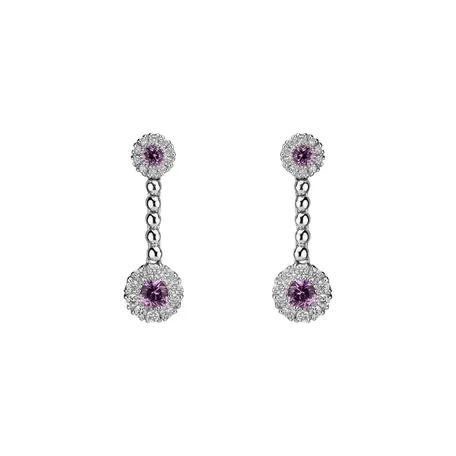 Diamond earrings with Sapphire Callie