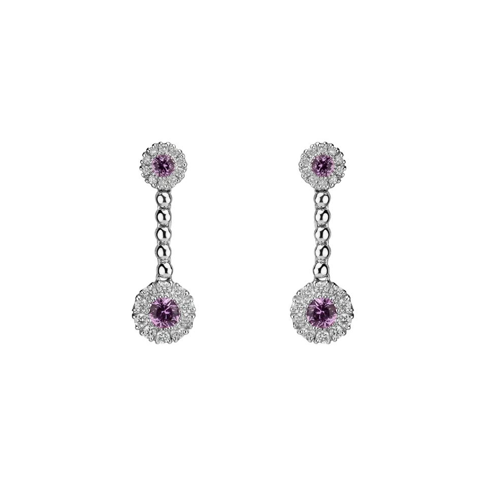 Diamond earrings with Sapphire Callie