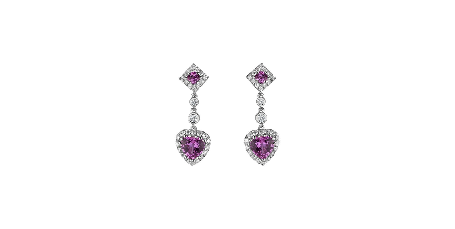Diamond earrings with Sapphire Teagan