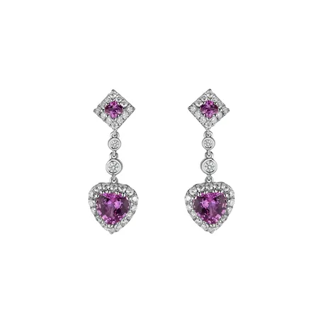 Diamond earrings with Sapphire Teagan