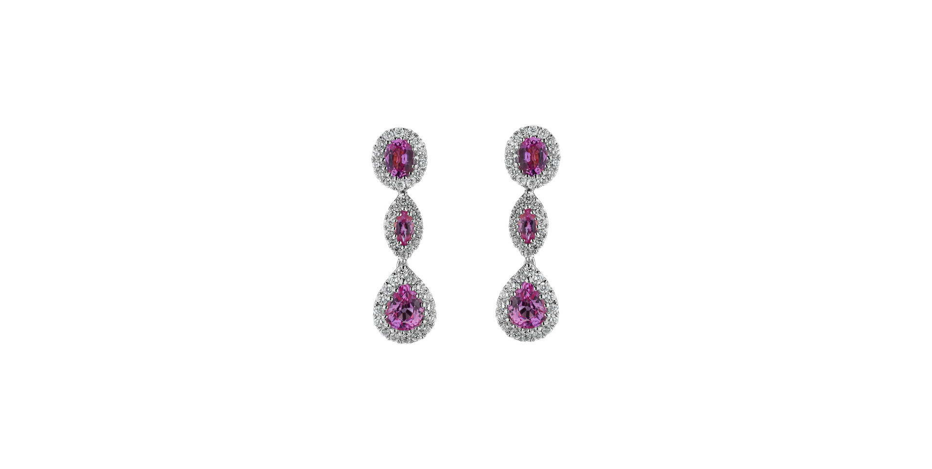 Diamond earrings and Sapphire Rose Temptation
