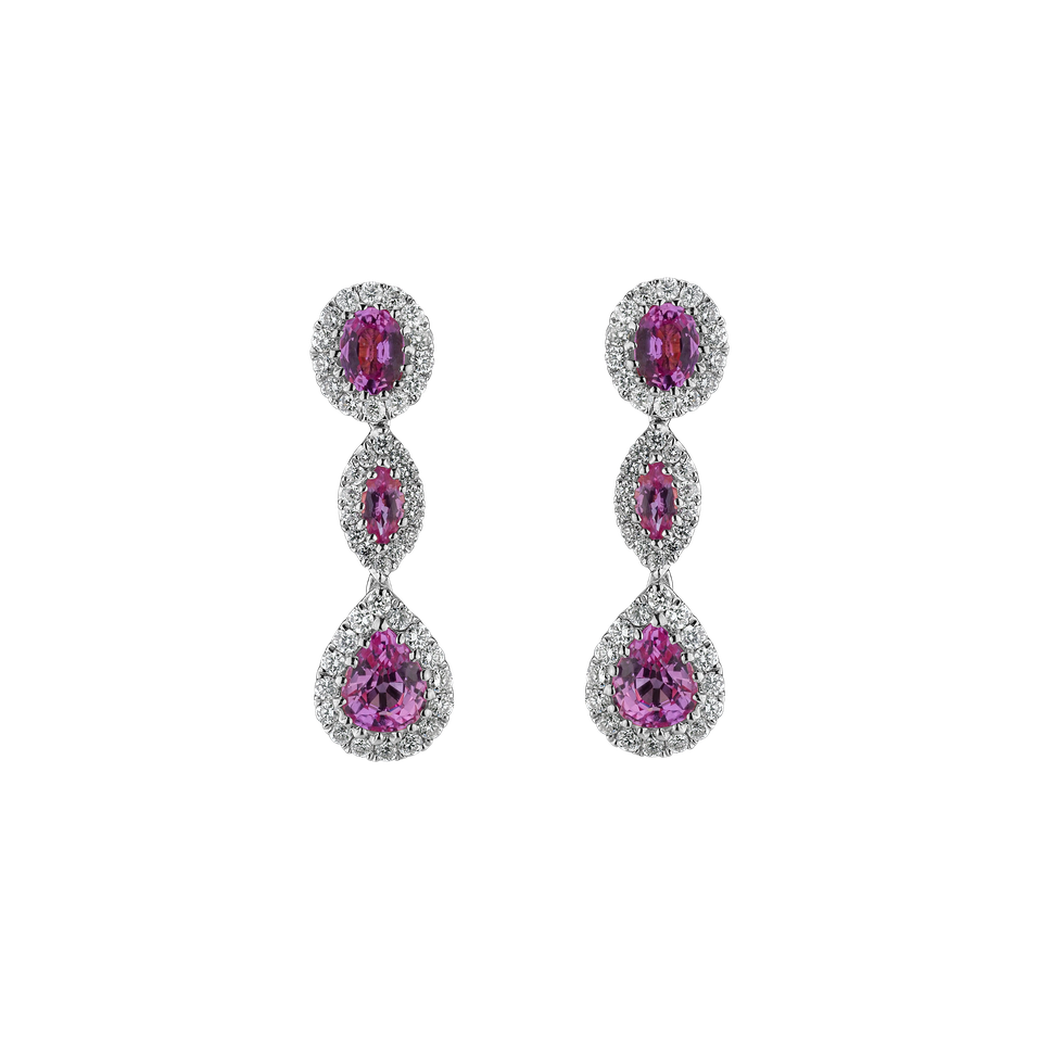 Diamond earrings and Sapphire Rose Temptation