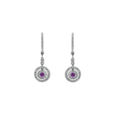 Diamond earrings with Sapphire Rose Hope