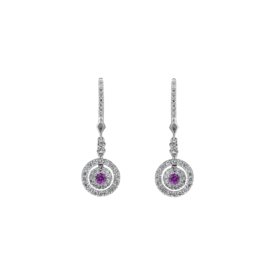 Diamond earrings with Sapphire Rose Hope