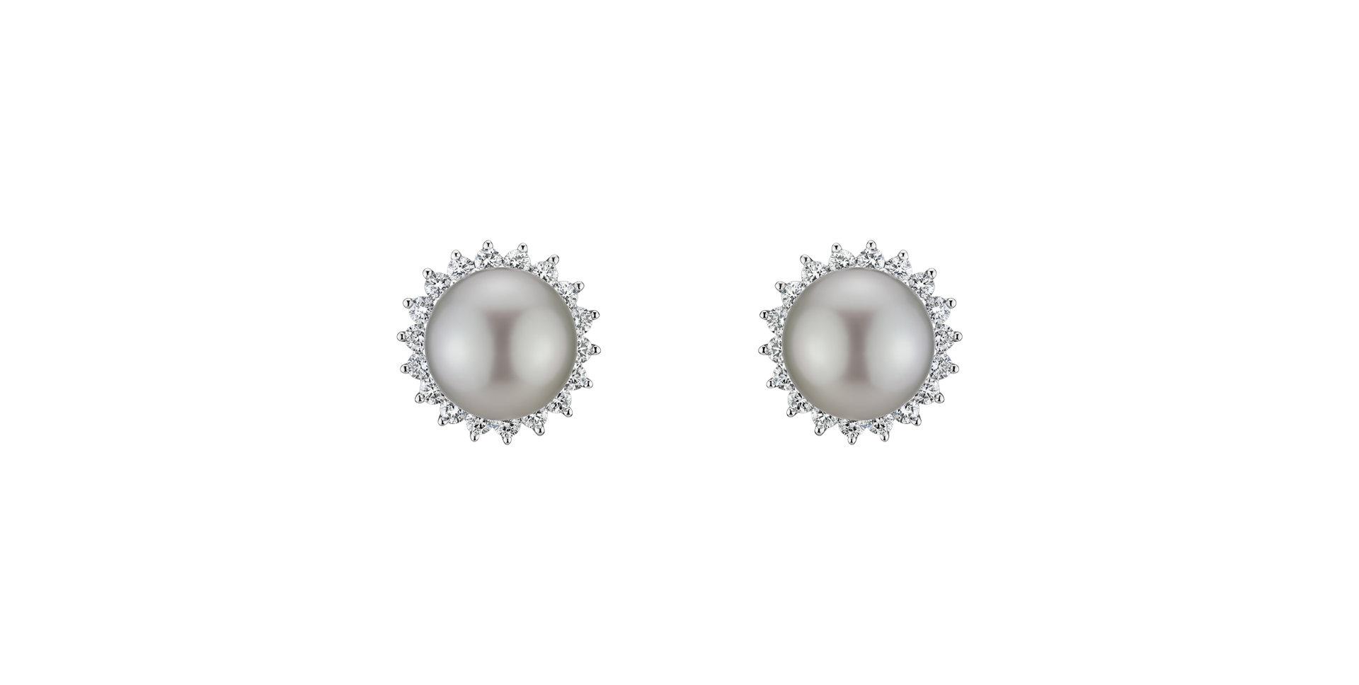 Diamond earrings with Pearl Ramada
