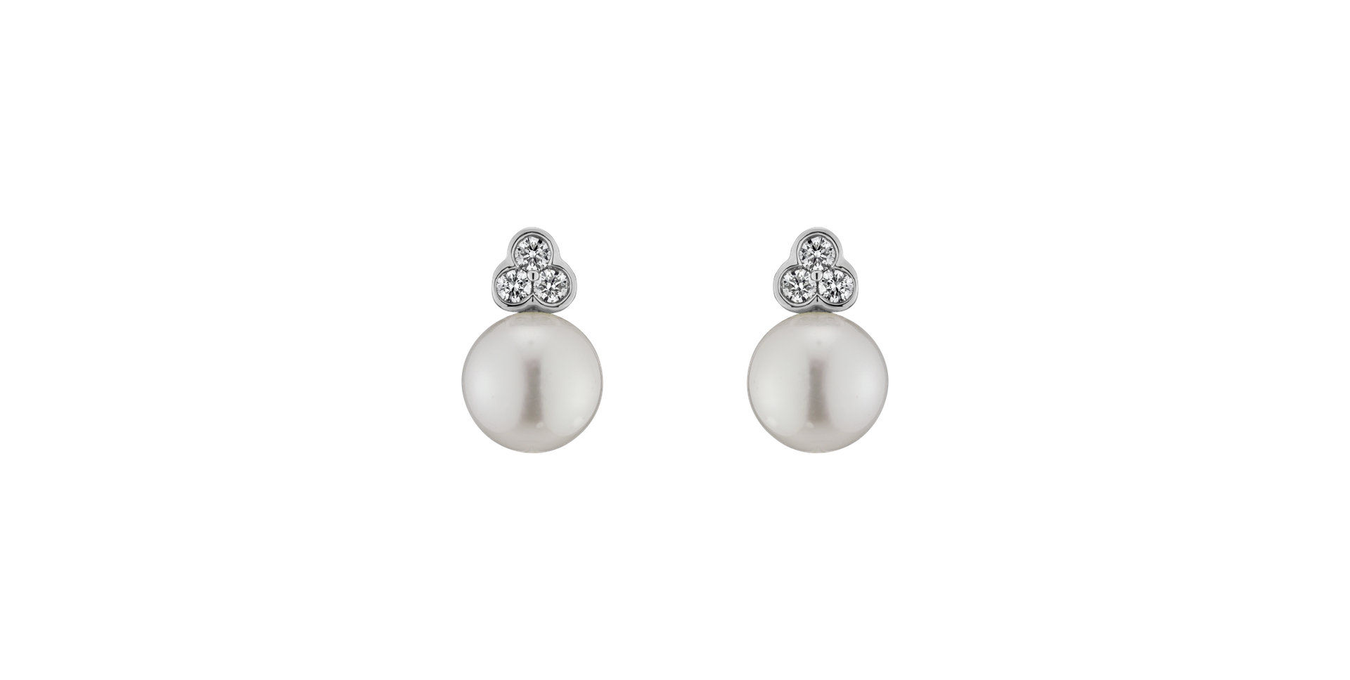 Diamond earrings with Pearl Thousand Seas
