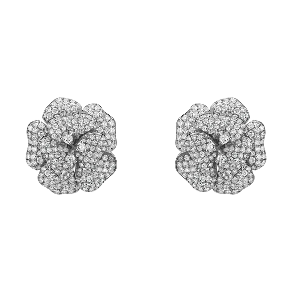 Diamond earrings Briliant Camellia