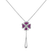 Diamond pendant with Sapphire Rose Princesse2