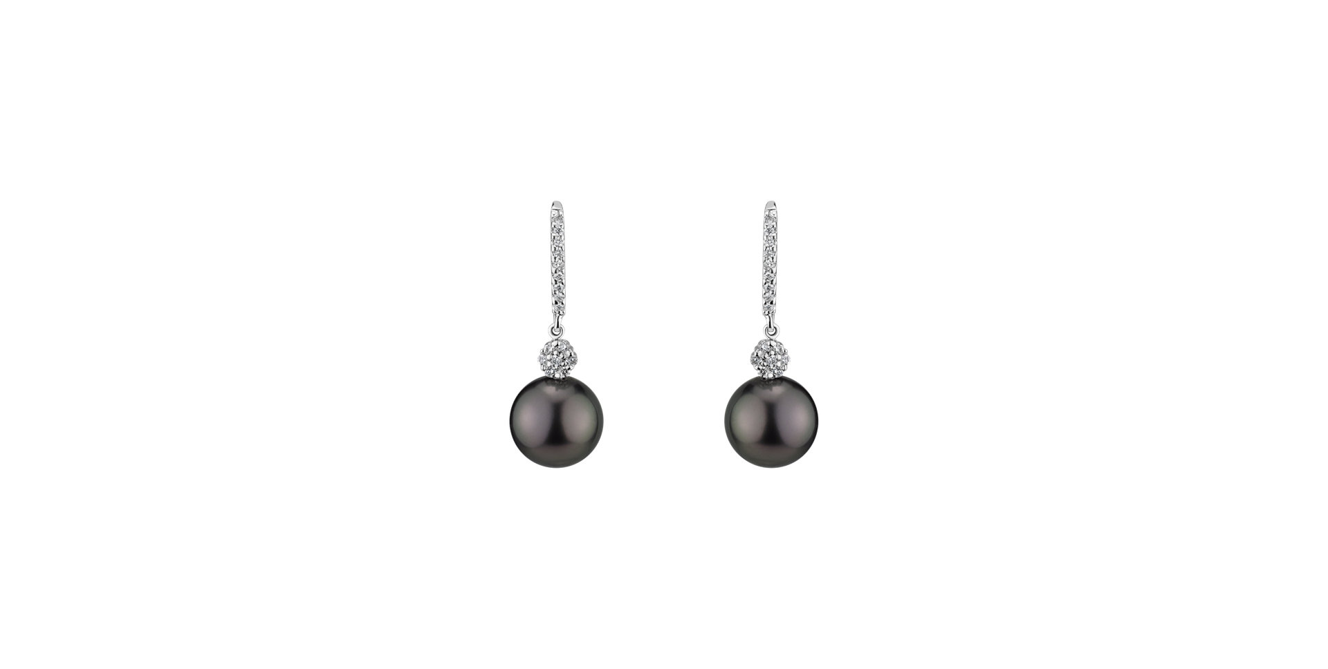 Diamond earrings with Pearl Sensorium Sea