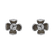 Earrings with brown and white diamonds Magic Cloud2