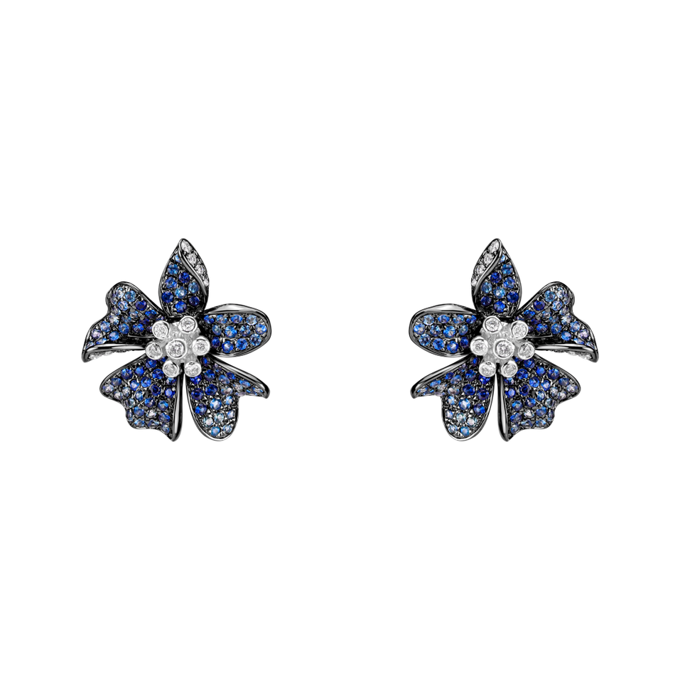 Diamond earrings and Sapphire Fantasia
