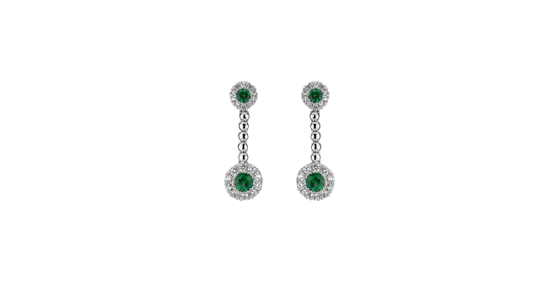 Diamond earrings and Emerald Lacy Cowan