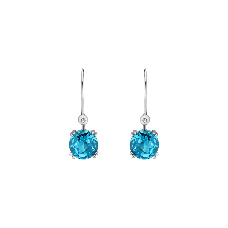Diamond earrings with Topaz Souvenirs