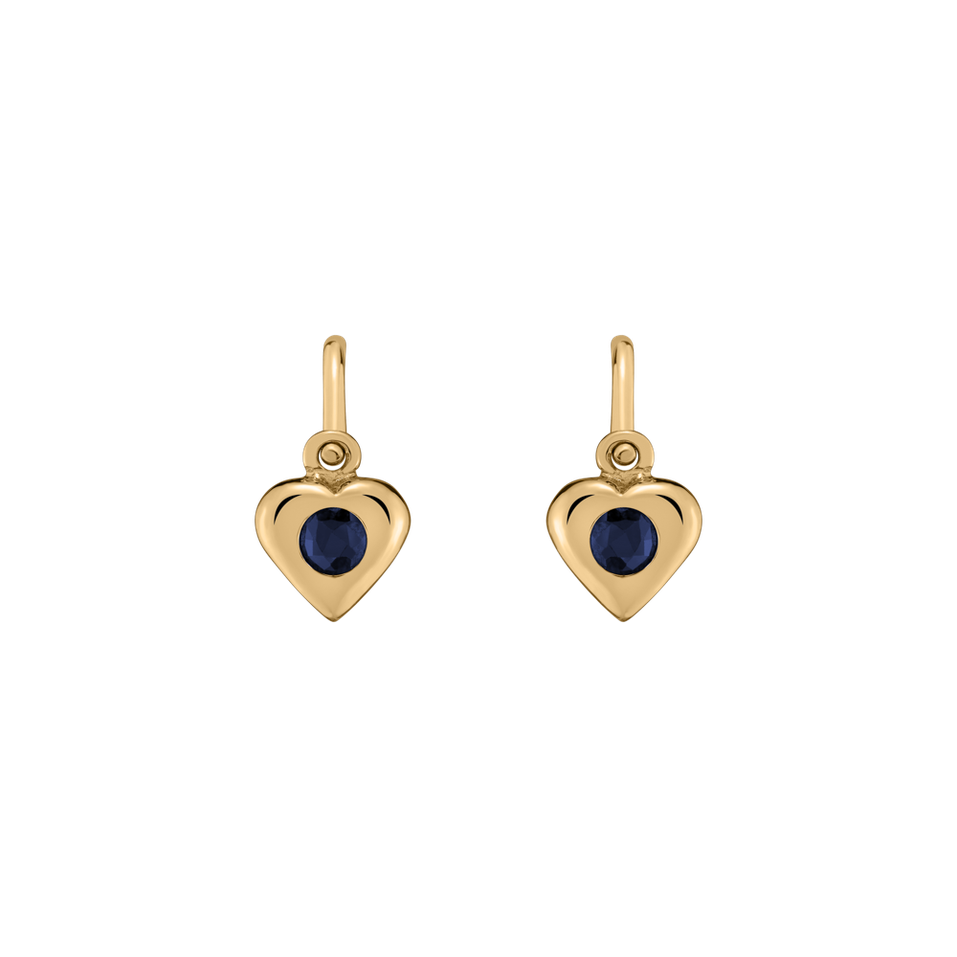 Children's earrings with Sapphire Eternal Love