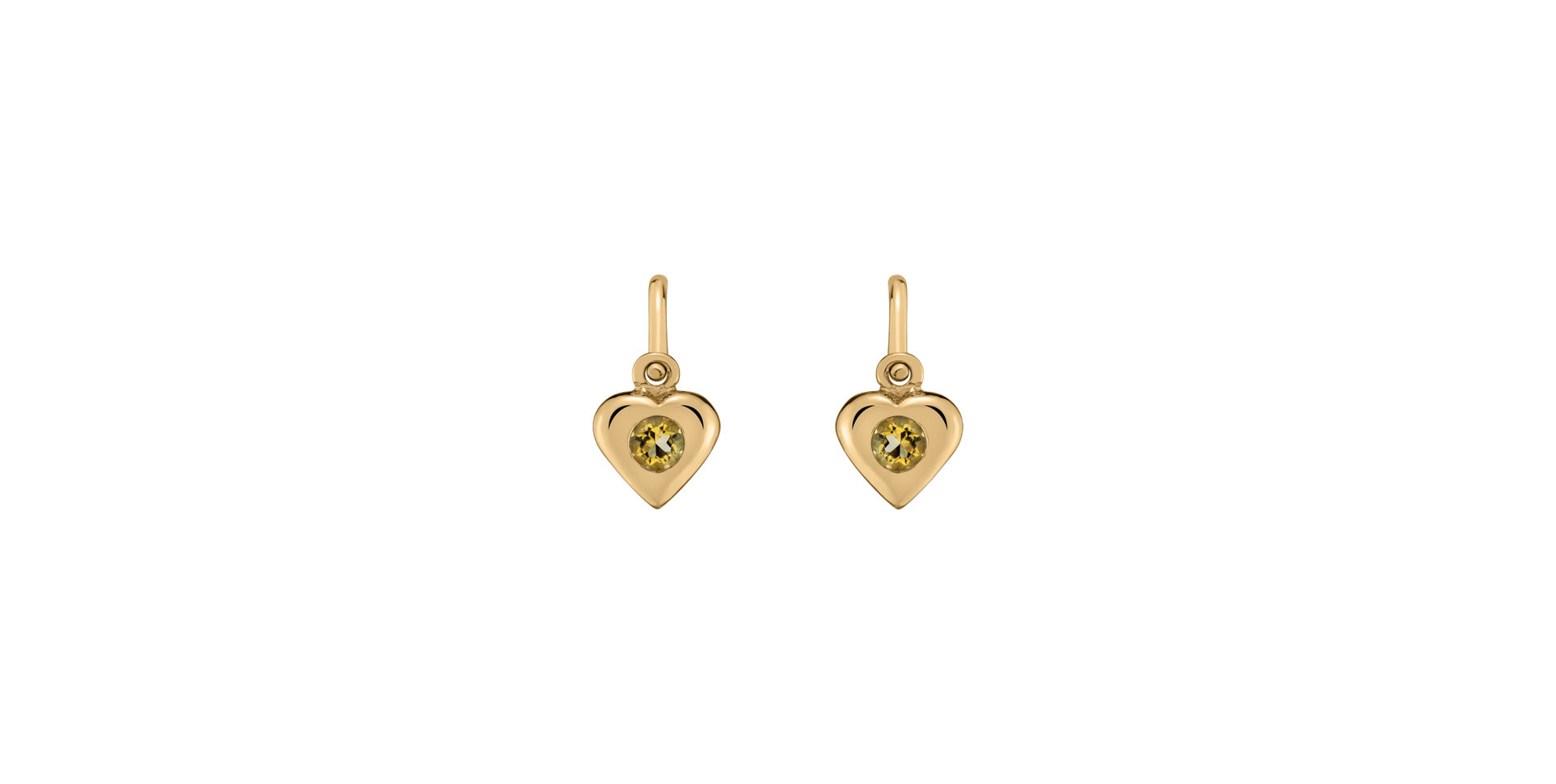 Children's earrings with Citrine Eternal Love