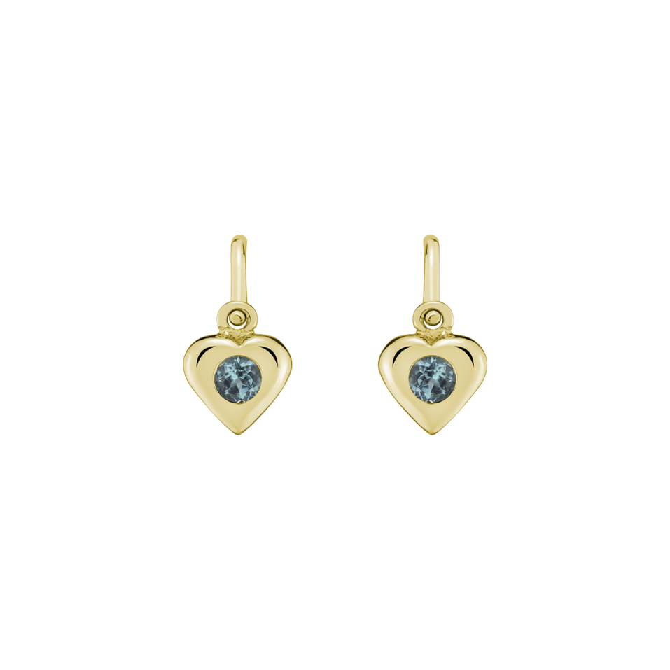 Children's earrings with Topaz Eternal Love