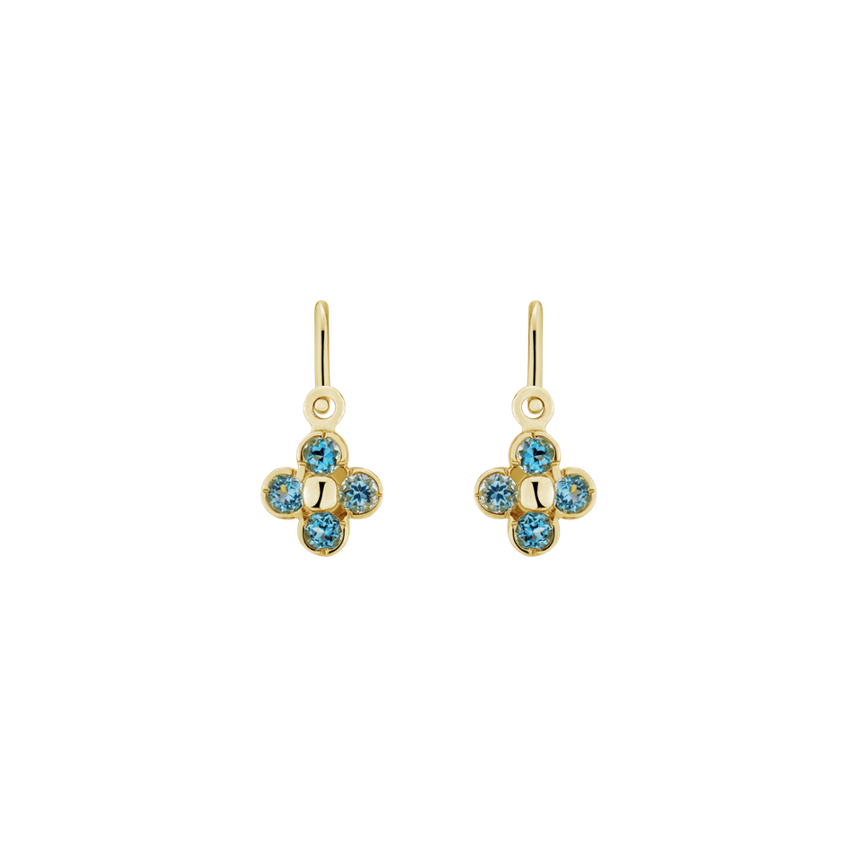 Children's earrings with Topaz Lobelia