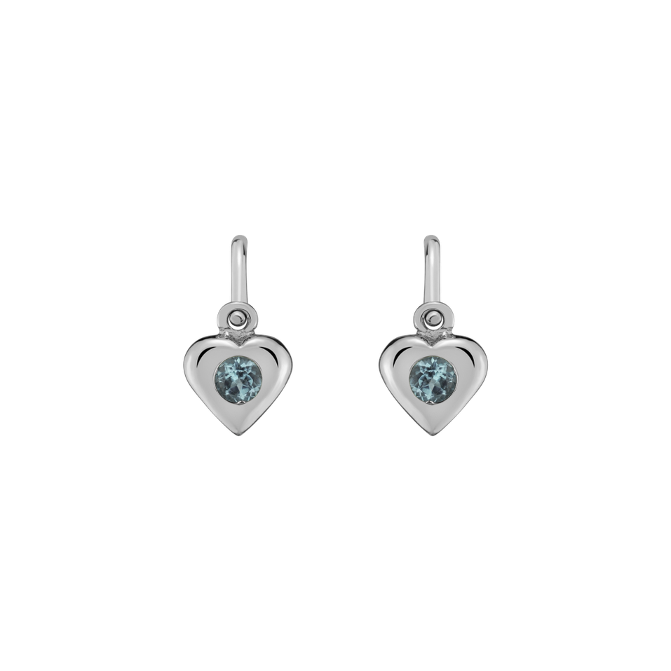 Children's earrings with Topaz Eternal Love