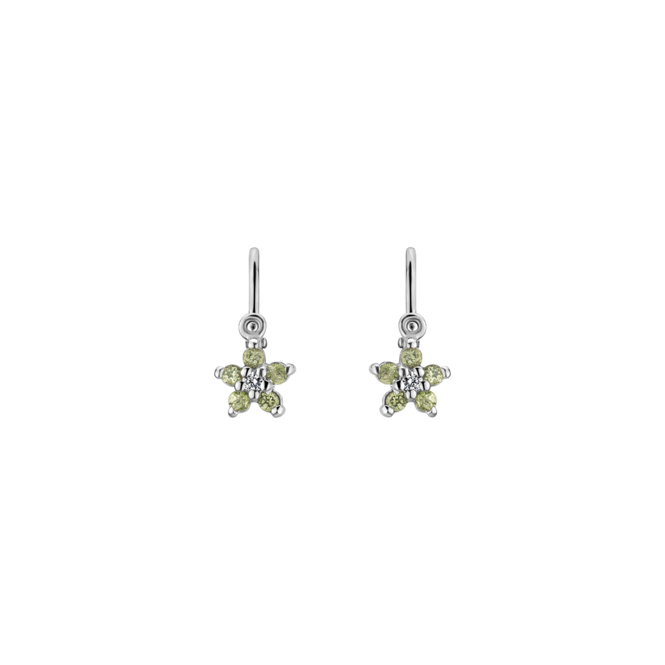 Diamond earrings and Peridot Lovely