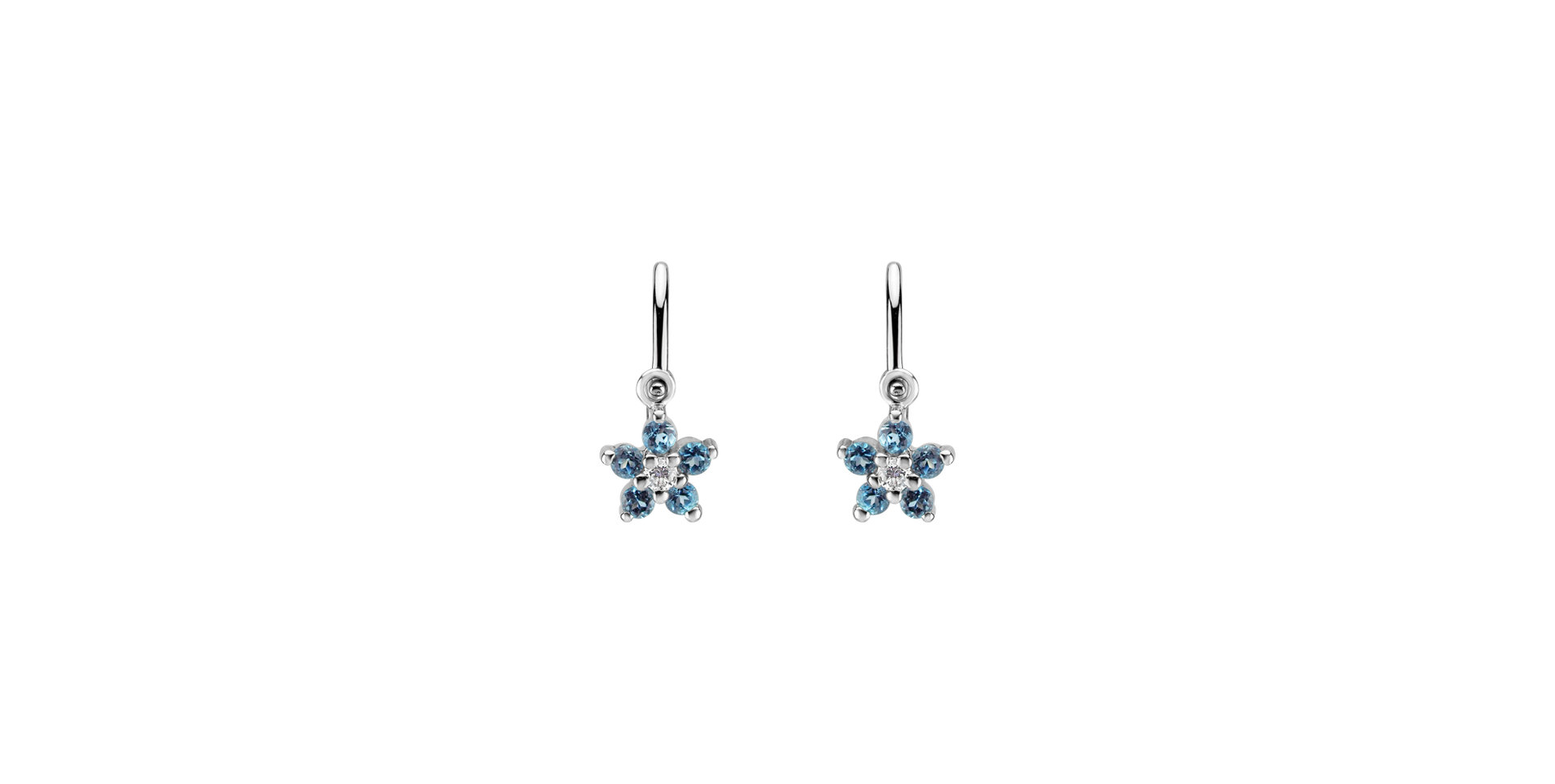 Children's diamond earrings and Topaz Lovely