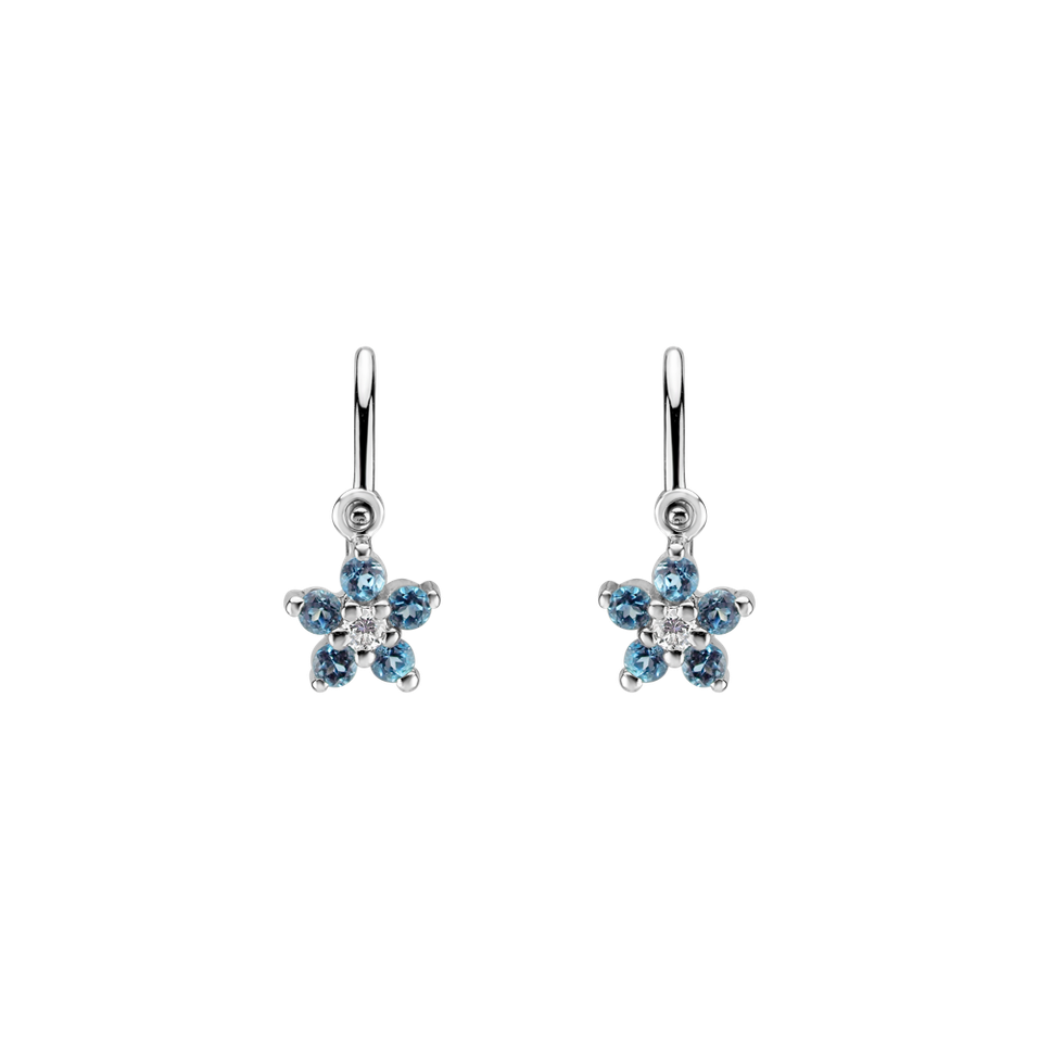 Children's diamond earrings and Topaz Lovely