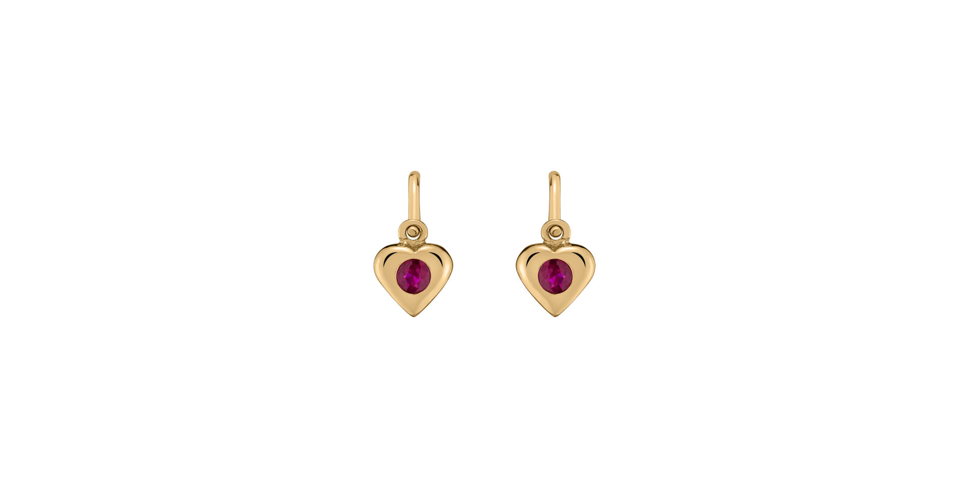 Children's earrings with Ruby Eternal Love